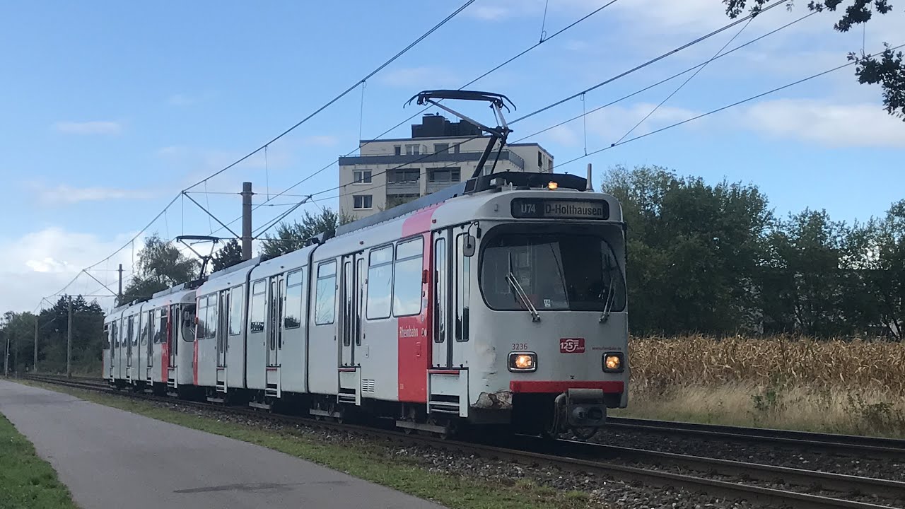 Vorbeifahrt einer GT8SU Doppeltraktion auf der Linie U74 - YouTube