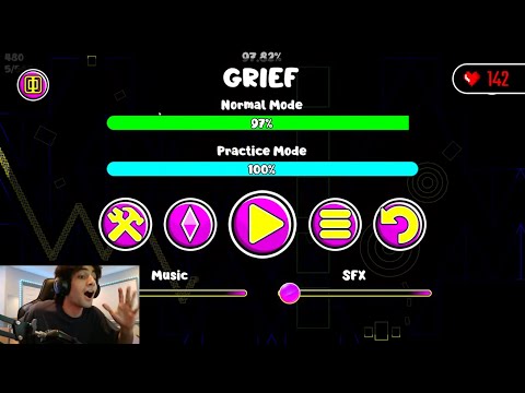 DOGGIE GETS 97 AGAIN #geometrydash #grief 