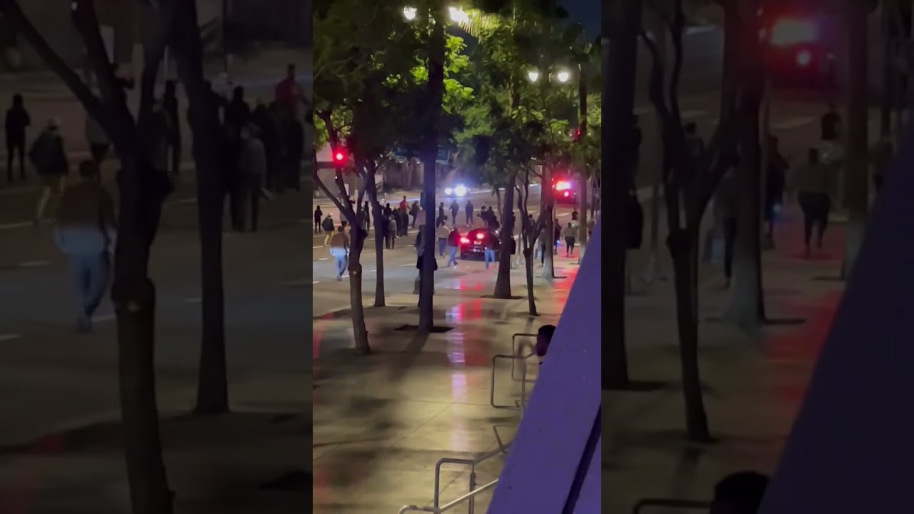 LAPD on Tactical Alert in Downtown Los Angeles at Protest for Tyre Nichols 