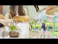 【Vlog】20代OLが1日を充実させる休日の過ごし方|観葉植物の植替え、ピクニックの準備をして暮らしを整える