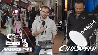 Phantom TMX 7510  using Nanlux Evoke 1200 LED Trade Show Interview at Cine Gear Expo Brooklyn