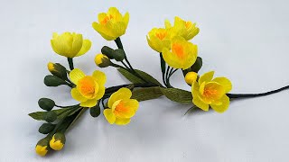 Ochna Integerrima Flower Make From Crepe Paper Origami