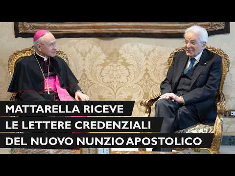 Video Mattarella riceve le Lettere Credenziali del nuovo Nunzio Apostolico in Italia