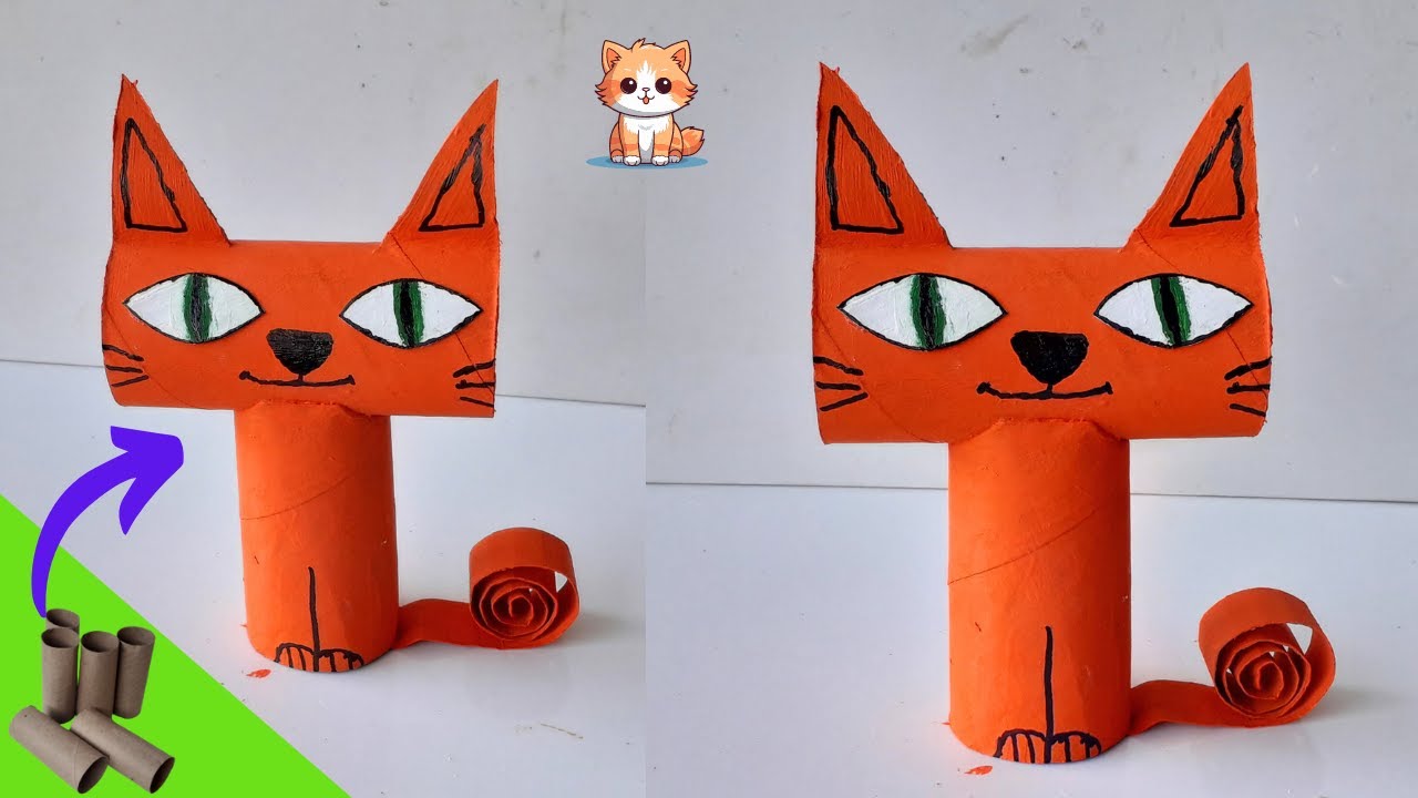 Gato de ROLOS de PAPEL HIGIÊNICO