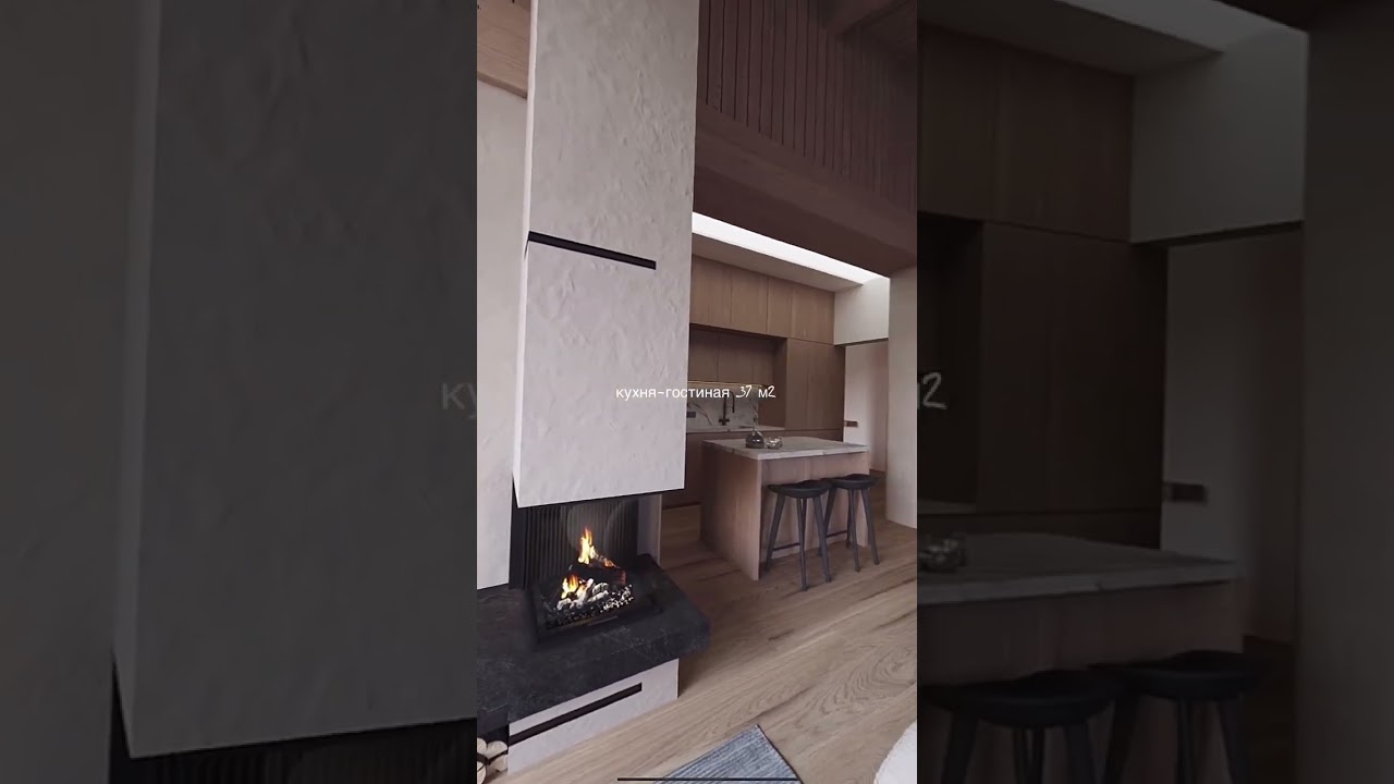 Гостиная с камином