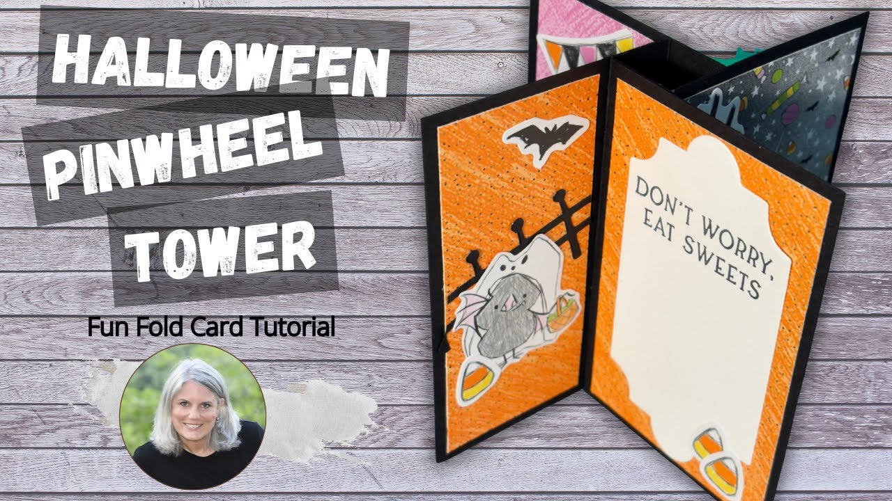 Открытка «Башня-вертушка» на Хэллоуин | Легко сложить для жутко-милой бумаги!