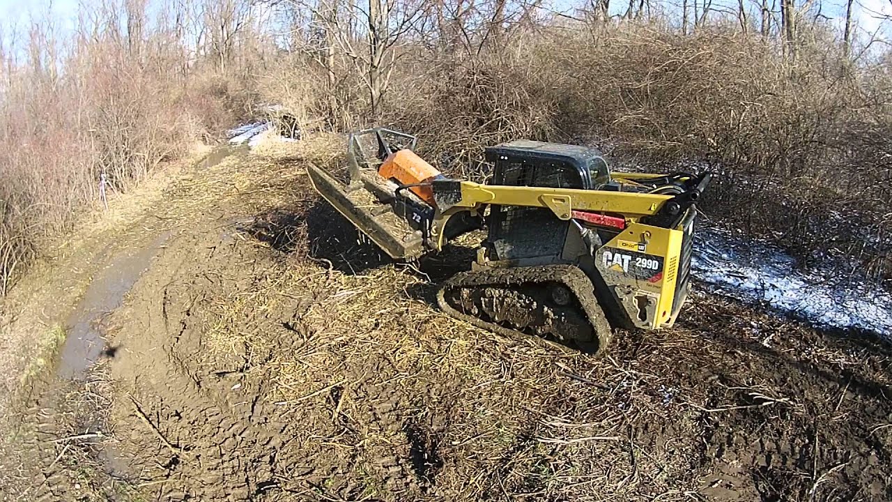 JP Outdoor Services CAT 299D with Skid Pro High Flow Brush Cutter YouTube