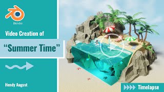 'Summer Time' | Ocean Modifier | Timelapse | Blender