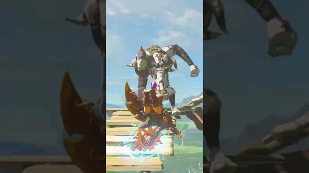 Link tries to do the splits (why is it always me and Silver Moblins?!) 