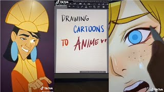 Drawing Cartoons to Anime Tiktok Compilation - HAWT🥵🥵🥵🥵