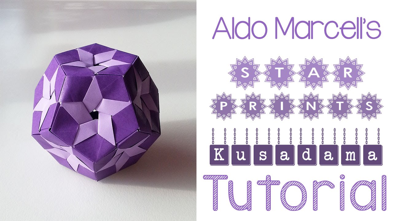 Origami Star Prints Kusudama Tutorial