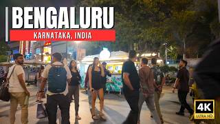 India Walk 4Kchurch Street, Bangalore Night Walk Through The Citys Lively Nightlife Hub 2025