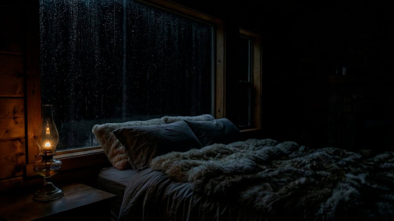 Cabin Rain Ambience • Thunderstorm Soundscape for Instant Sleep & Focus