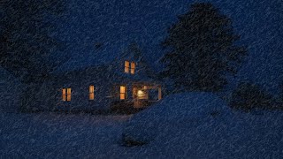 Winter Ambience | Heavy Wind & Snowfall | Snowstorm Sounds For Sleeping