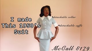 How to sew a 1950’s suit from a vintage pattern | McCalls 8179