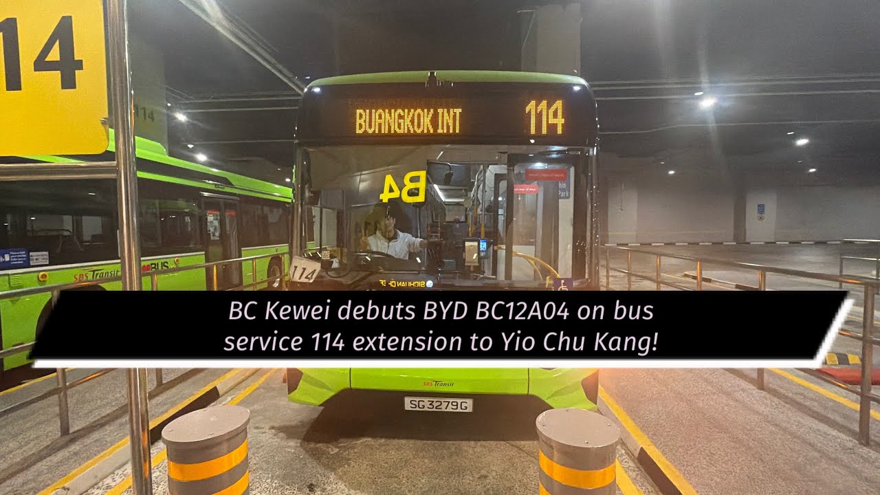 BC Kewei Debuts SG3279G On 114 YCK Extension! | SBS Transit BYD BC12A04 |  Bus Joyrides Episode 66