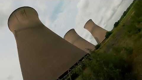 Abandoned Power Station Cooling tower // FPV Quadcopter Drone