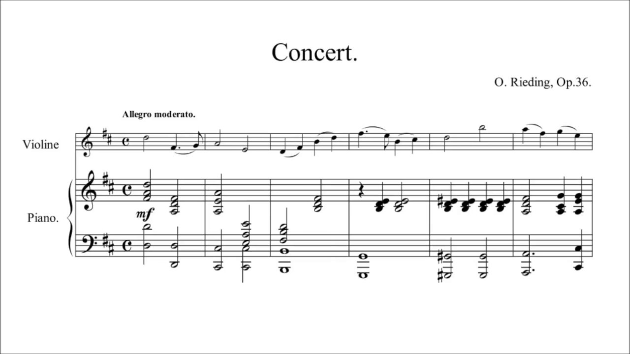 Oskar Rieding, Violin Concerto op. 36, scored and played by Finale 25 YouTube