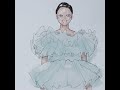 #shorts Watercolor fashion illustration