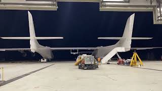 Stratolaunch's Roc Carrier Aircraft Hangar Rollout for Flight 6