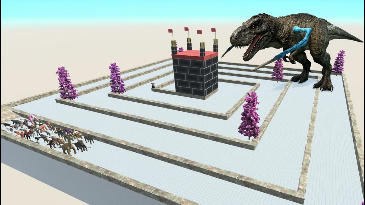 Escape From Alien T-REX - Survived Mode - Animal Revolt Battle Simulator
