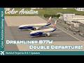 Dreamliner B77W Double Departure at BRI in World of Airports 3.5.1 New Updates!