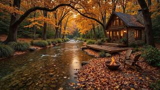 Beautiful Autumn Ambience for Focus 🍁Soft Piano Music & Crackling Campfire Sounds for Reading & Calm screenshot 4