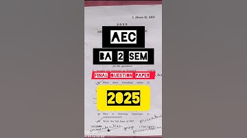 😒AEC  2nd sem (English communication)##important ##question ##2025 ##final question paper 🤕