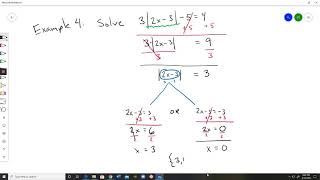 Solving Absolute Value Equations Example 4
