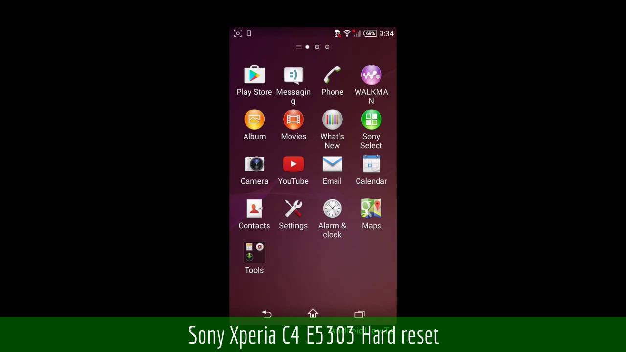 Sony Xperia C4 E5303 Hard reset