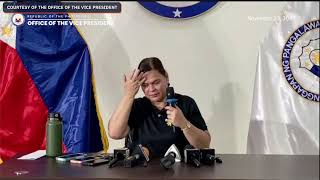 Vice President Sara Duterte holds press conference in Zamboanga City