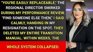 You're Replaceable,' She Said  I Walked Out—They Ignored My Manual and Everything Broke