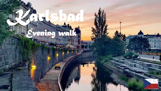 Karlsbad, Czech Republic: Evening walk 4K / I had a delightful evening at sunset