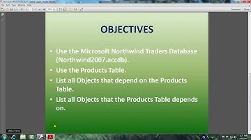 Access 2007 Tutorial 31 How to List the Object Dependencies