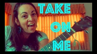 Video thumbnail of "How to Play TAKE ON ME A-HA Ukulele Lesson Chords + Strumming 80s"