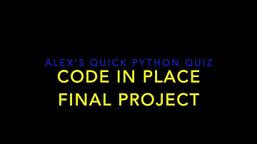 Code In Place Final Project