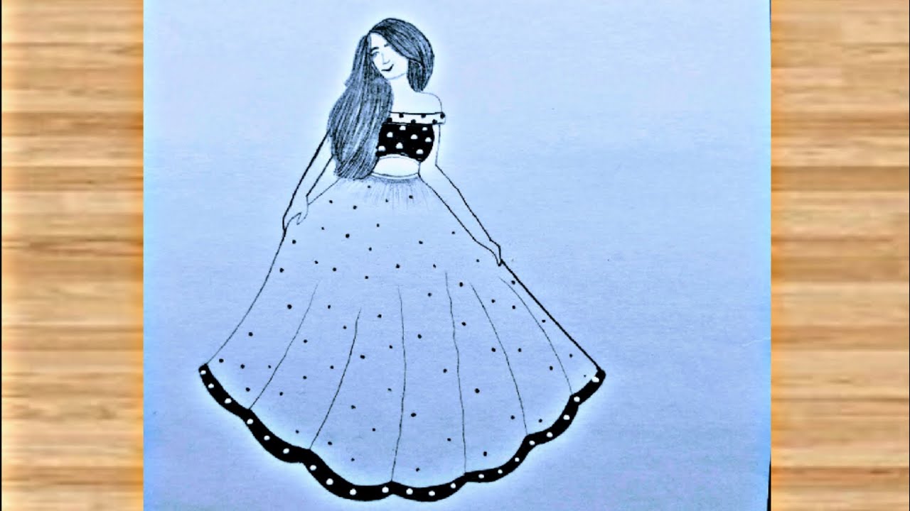 Pencil Drawing Barbie Girl Easy / Barbie Drawing Easy / Barbie Doll