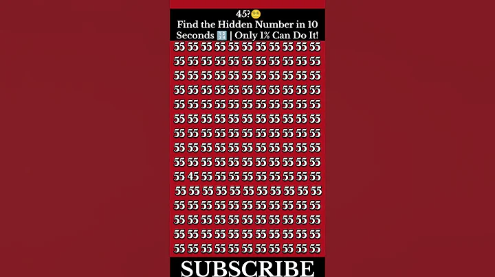 “Find the Hidden Number in 10 Seconds 🔢 | 99% Fail 🙅This Eye Test!👀😵‍💫