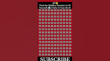 “Find the Hidden Number in 10 Seconds 🔢 | 99% Fail 🙅This Eye Test!👀😵‍💫