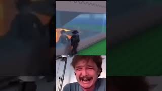 Pedro Pascal Crying At A Roblox Character
