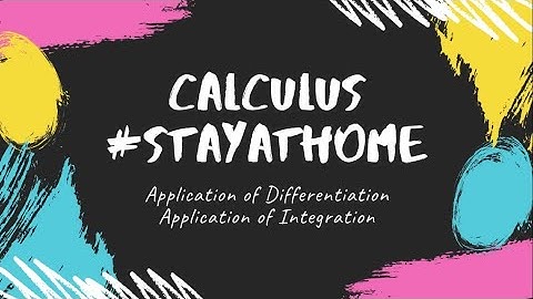 CALCULUS #STAYATHOME (MAT183)