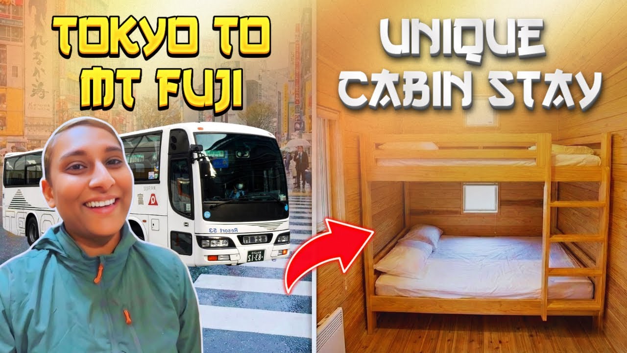 🇯🇵 Tokyo to Mt Fuji Bus Journey & Unique Cabin Stay! Japan Trip In Tamil