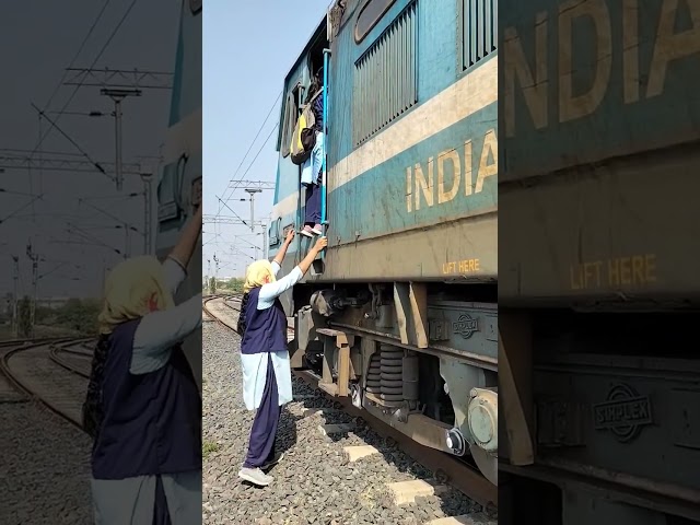 Female loco pilot #india #indianrailways #motivation #trendingshorts class=