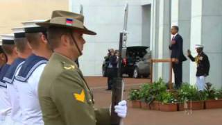 Obama touches down in Australia