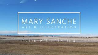Plein Air Painting VII // A Southern Alberta Scene // Gouache // Mary Sanche