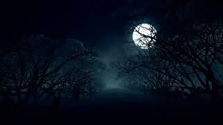 Full moon on halloween night, loop videoEerie atmosphere of Halloween night with a full moon shining screenshot 3