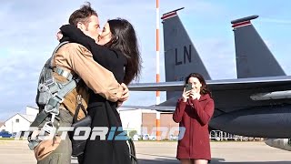 US Fighter Pilots returning from deployment at Royal Air Force Lakenheath, England