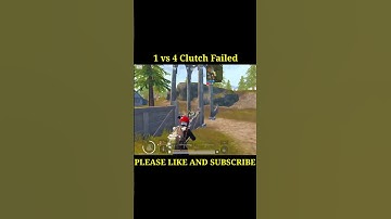 1 VS 4 clutch Failed #pubgmobile #short  #shorts video KRAFTON BGMI