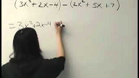 Sec 4 Ex 2 Adding and Subtracting Polynomials - Subtracting Polynomials