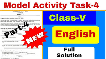 Model Activity Task Class 5 | English | Part 4
